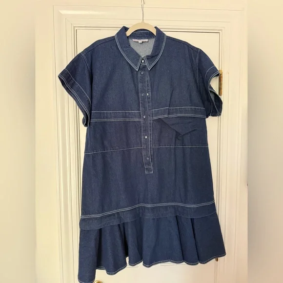 Hunter Bell Denim Addison Dress sz XL - Picture 4 of 6